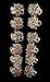 Yeshan Set of 12pcs Butterfly Design Golden Alloy Mini Claw Clip,with Rhinestone and Crystal Jaw Hair Clip