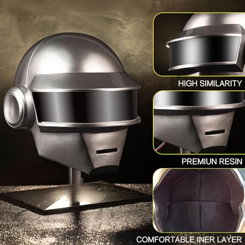 Tcahelly Luxury Punk Helmet Men Cosplay Costume Accessory Halloween Party Music Festival Fancy Dress Adult