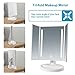 Led Lighted Makeup Mirror - Terresa Newest Vanity Mirror with Detachable 10X Magnifying Mirror, Portable and 180° Adjustable Stand Desk Trifold Travel Mirror with Lights
