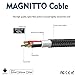 MAGNITTO 3-in-1 Magnetic Lightning USB Charging and Data Transmission Cable Type C Nylon Braided Sync Cord with High Speed Data Transfer for iOS Android Systems iPhone X 8 7 Plus 6 5 Samsung S8 Black