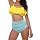 KLDDZQ Women's Solid Sexy Bandeau Bikini Swimwear,Nylon