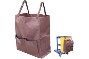 HYFTHOME Multipurpose Housekeeping cart Bag Separate Storage Bag,Replacement Janitorial cart Bag,Organizer Housekeepers Cart 