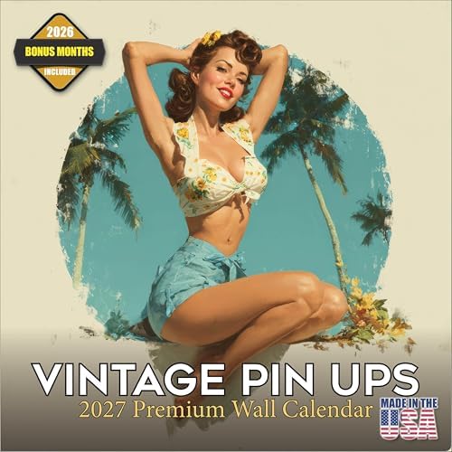 Retro Pin Ups 2026 Calendar | Square Wall Calendar | Glamour & Pin