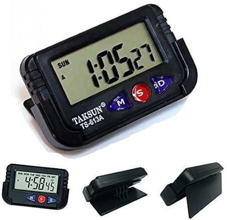 Saysha Digital Lcd Alarm Table Desk Car Calendar Clock Timer Stopwatch