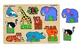 Small World Toys Ryan's Room Wooden Puzzle - Classic Zoo Animals