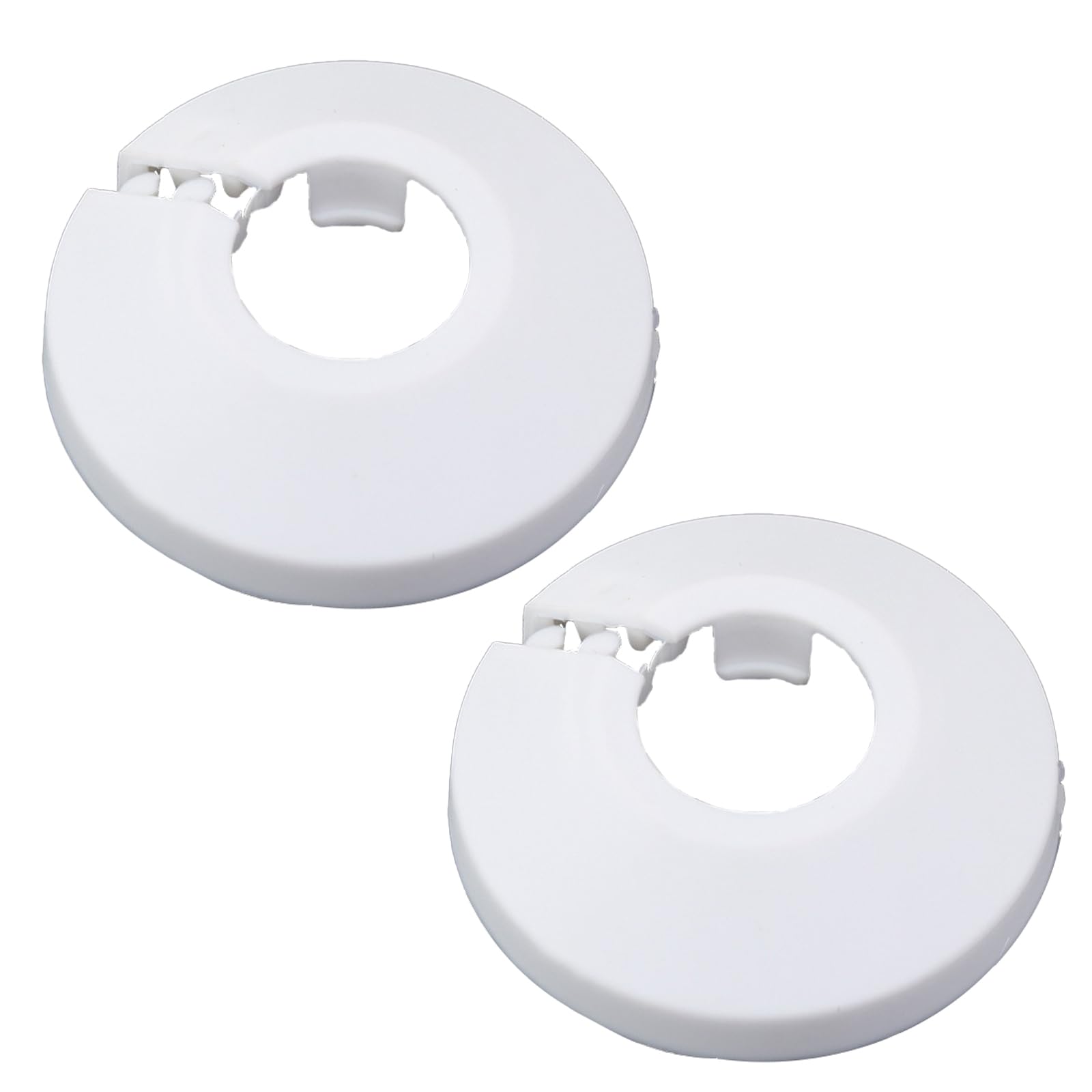 2 Pack Radiator Pipe Collars Covers, Plastic Pipes Hose Cover, Pipework Improvement Decoration for 15/16 mm Pipes, White