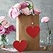 TUPARKA 80 Pcs Red Paper Hearts Paper Kraft Gift Tags Heart Shape with String For Valentines Day Decorations Valentines Gift Favor Tags (Come With 20m Jute Twine)