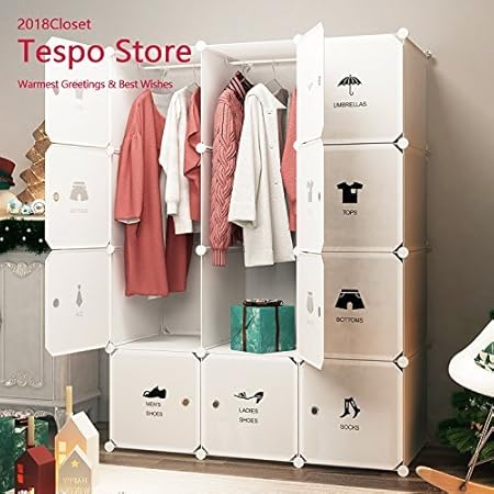 Portable Clothes Closet Wardrobe By Tespo Freestanding Storage