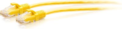 C2G 1.5M CAT6A Slim Ethernet Cable Yellow 10Gbps Ultra Fast Internet RJ45