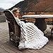 Aixingyun Chunky Knit Blanket Merino Wool Yarn Handmade Knitted Blanket Super Soft Bulky Knit Throw Blanket Home Decor Couch Bed Sofa Pet Chair Mat Rug (White, 32 x 32 inches)