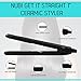 Nubi Hair Get It Straight 1 Inch Ceramic Flat Iron | Offers Adjustable Temperature and Floating Plate Technology | Black