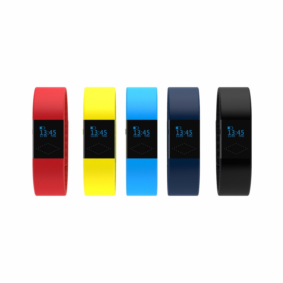 YIDA sed4f WB02 Smart Bracelet, Pedometer Calorie Sleep Monitor, Call Reminder, Remote Camera, Waterproof, Bluetooth, Wristband Fitness Tracker - Dark blue