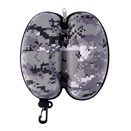 Ownsig Waterproof Portable Large EVA Zipper with Hook Clasp Eyeglass Sunglass Case Holder Box Camouflage