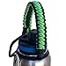 Gearproz Paracord Handle for Wide Mouth Water Bottles - Compatible with Hydroflask, Iron Flask, Thermoflask, Takeya, 12 to 64 oz - Reusable Water Bottle Accessories Handle Survival Cord (Citron)