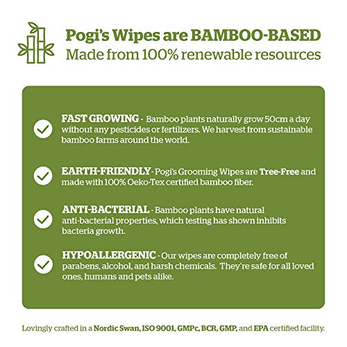 4 Pogis+Grooming+Wipes+Hypoallergenic+Fragrance+Free