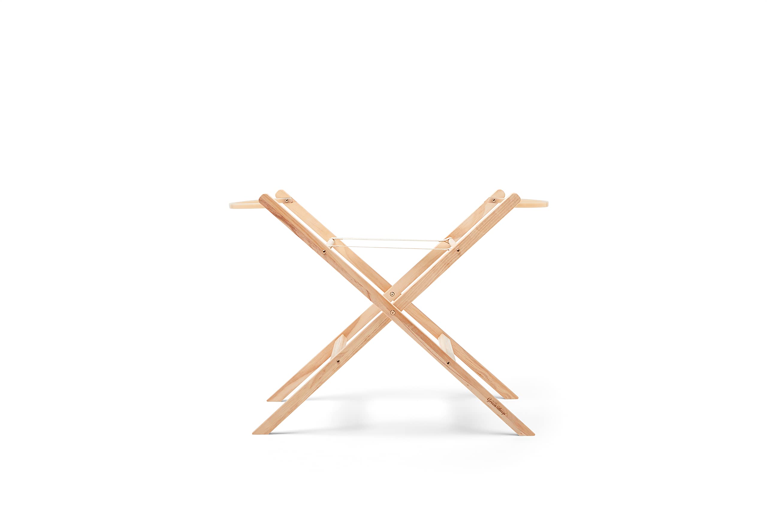 The Little Green Sheep Folding Moses Basket Stand - Natural Beech Wood