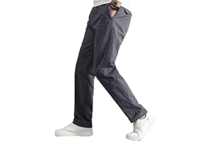 AIFARLD Mens Cargo Pants Elastic Waist Pants Sport Jogger Long Trousers for Hiking Fishing Running Workout