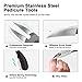 Professional Cuticle Pusher and Cutter – Easily Gel Nail Polish Scraper – Learning Do Nails at Home Use Cuticle Remover for Fingernails and Toenails - Pedicure Manicure Tools