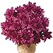 Collections Etc. Artificial Chrysanthemums, Low-Maintenance Colorful Artificial Flower Bouquets, Set of 3, Purple