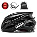 Kingbike Bike Helmet Men Women Bicycle Adult Cycling Specialized Road Mountain MTB Helmets For Mens Womens Adults Casco Para Bicicleta with Safety Light Portable Bag Accessories (Black) primary