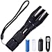 Tactical A100 Zoomable Handheld Flashlights, VIWO Rechargeable 900 Lumen High Powered Portable Outdoor Water Resistant with 5 Modes,Black(18650 Battery and Charger Included)
