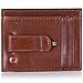 alpine swiss Men's RFID Blocking Money Clip Leather Front Pocket Wallet, Brown, One Size