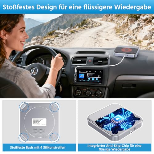 External Car CD Player with Anti Skip Function and AUX