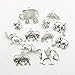 Youdiyla 42 PCS Elephant Charms Collection, Mix Silver Africa Adorable Animal Spirtual Metal Pendant Supplies Findings for Jewelry Making (HM153)