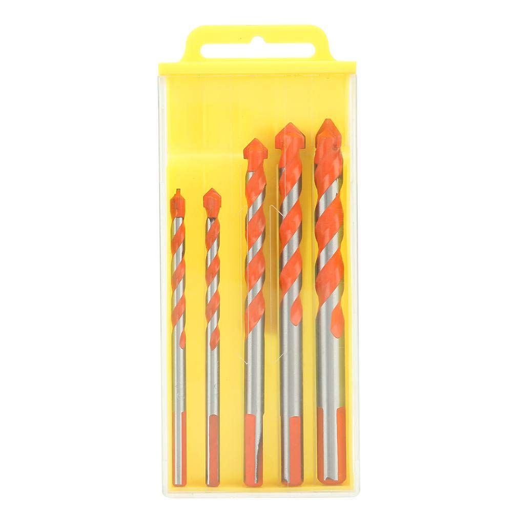 5Pcs 6mm/8mm/10mm/12mm Triangle Shank Drill Multifunctional Ceramic/Glass/Wall Drill Bit Twist Drill Spiral Drill Bit