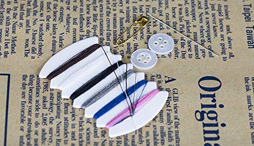 Onwon 50 Sets Travel Sewing Kits with Needles, Threads, Button, Pin - 6 Colors Thread Repair Kit for Hotel Amenities Necessities
