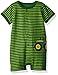 John Deere baby boys Romper Shirt, Green Stripe, 12-18 Months US