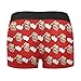 Custom Men's Funny Face Love Heart Red Boxer Shorts Briefs Underpants Printed with Photo L for Valentine's Day