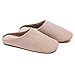 Relaxed Foot Slippers | Organic Cotton & Memory Foam | 1 Pair with Storage Bag (X-Large, Coffee)