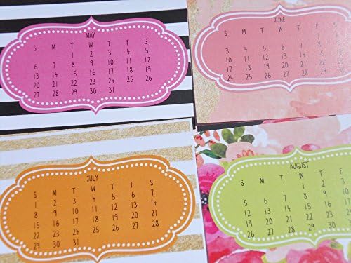 2018 Floral Desk Calendar Planner Inserts