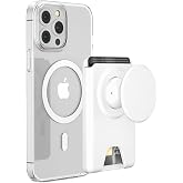 for Magsafe Phone Grip,Magnetic Wallet Stand for MagSafe Wallet Stand,White | Expandable Collapsible Comfortable Phone Grip H