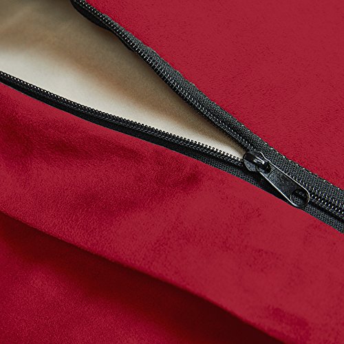 Lumaland Luxury 5Foot Bean Bag Chair with Microsuede Cover Red