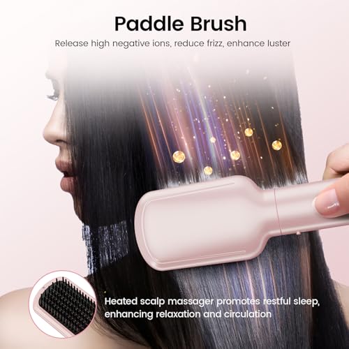 Hair Dryer Brush 5 in 1 Hair Styler, 110,000 RPM High-Speed Negative Ionic Hair Dryer, Auto Curl Frizz-Free Blow Dryer Brush for Curling Volumizing Straightening Styling