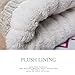 Women's Winter Beanie Warm Fleece Lining - Thick Slouchy Cable Knit Skull Hat Ski Cap (Cream)