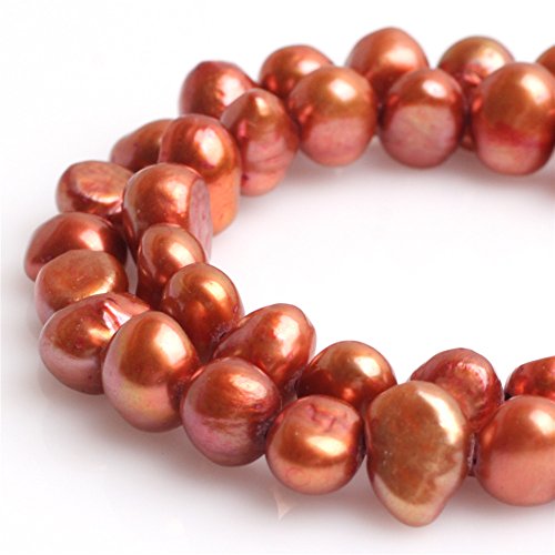 Joe Foreman Freshwater Cultured Pearl Beads for Jewelry Making Gemstone Semi Precious 6-7mm Freeform Coffee 15