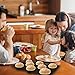 Baker Boutique 8541890740, Black Silicone Bun Hamburger Non-stick Perforated Bakery Mold, Round Mould, Baking Liners Mat Bread Form Pan (8 Loaves, 17.1