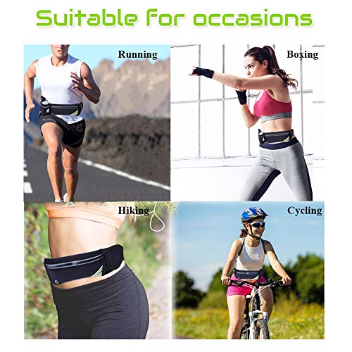 MOVOYEE Running Belt with Water Bottle Holder for iPhone 13 12 11