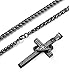 Jstyle Stainless Steel Cross Necklaces for Men Women Jesus Cross Necklace Chain Prayer Bible English Wheat Chain 22 Inch B