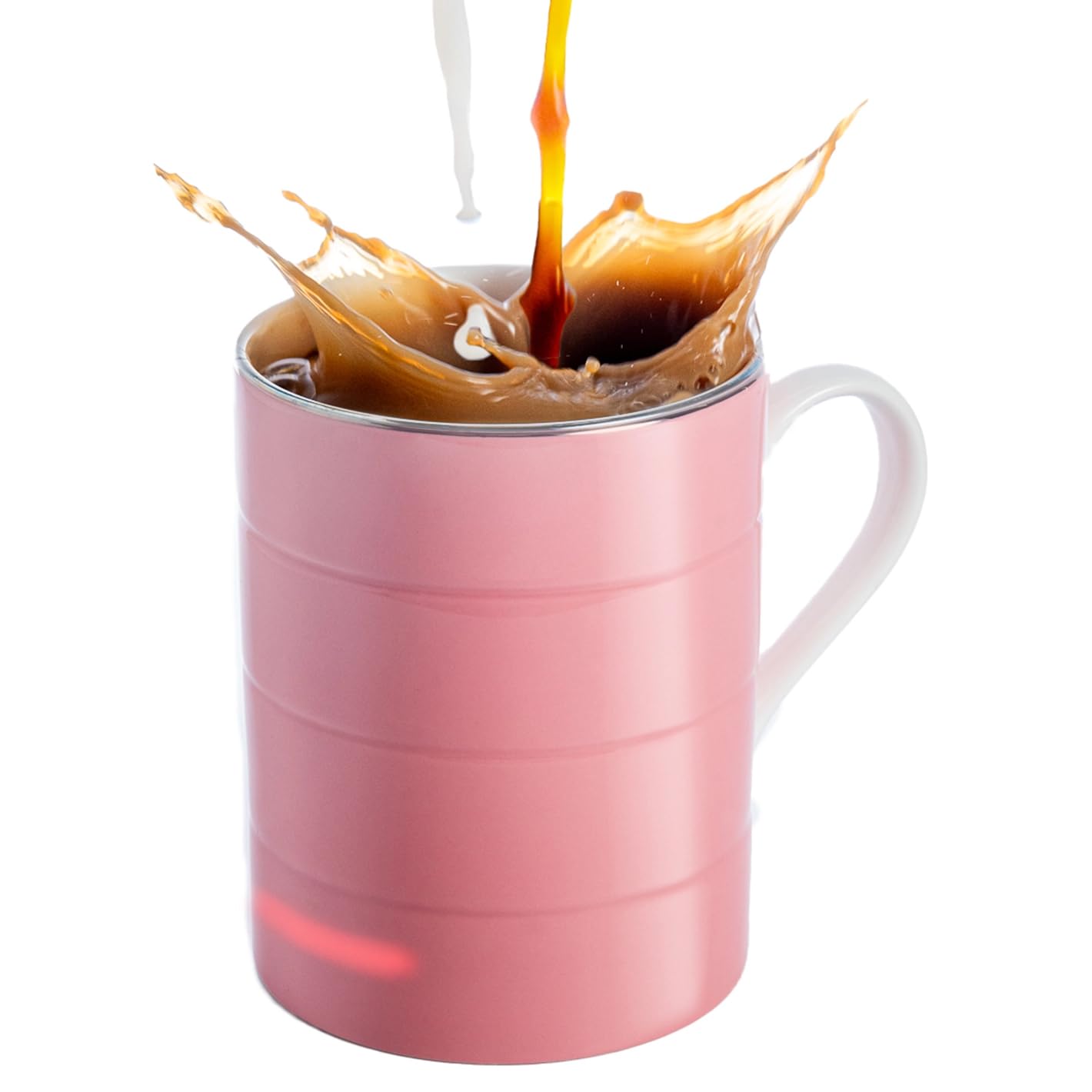 Glowstone Smart Mug – Self-Heating Fine Bone China Coffee & Tea Cup, Automatic Temperature Control, Dishwasher Safe, Wireless Induction Charging, 12 oz, British-Designed Luxury Drinkware, Pink