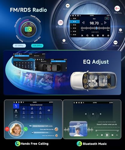 Rimoody 4G+64G Autoradio Android per Renault Captur Clio 2011-2018, 9" Touchscreen Schermo IN-Cell Radio con Carplay Android Auto Senza Fili FM/RDS/EQ Navi GPS WiFi Bluetooth Mirror Link Retrocamera