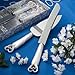 Interlocking hearts design cake knife/server set- 1