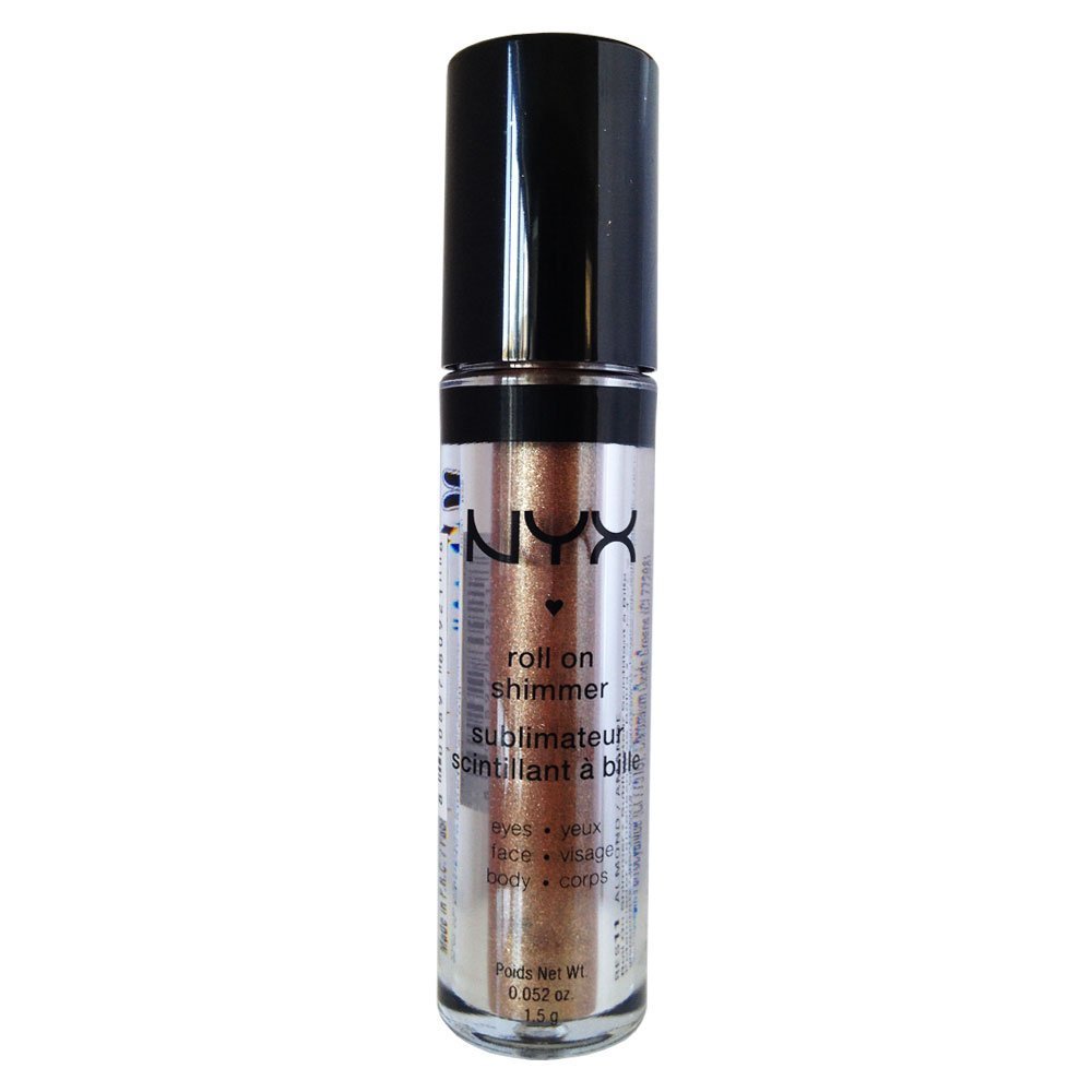 NYX Roll on Eye Shimmer / Almond - Bronze with Gold Glitter for Face,Eyes&Body