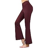 Homma Women Flare Yoga Pants Crossover Bootcut Workout Leggings Soft High Waisted Tummy Control Activewear Leggings