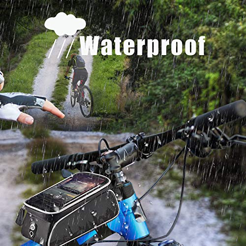 image for uniwood Bike Front Frame Bags Waterproof, Bicycle Handlebar Bag, Top T