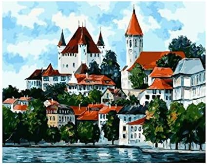 OKOUNOKO Digital Painting By Numbers For Adults Beginners Germany Painting Coloring By Numbers Digital Diy Oil Painting Hand-Painted Paint By Number For Home Decor Diy Frameless 40X50Cm
