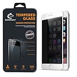 iPhone 6s Privacy Screen Protector,WONFAST® Anti-Spy 4-Way 360 Degree Privacy Full Protective Guard Edge to Edge Tempered Glass Screen Protector for iPhone 6 6S 4.7 inch (White/Privacy)